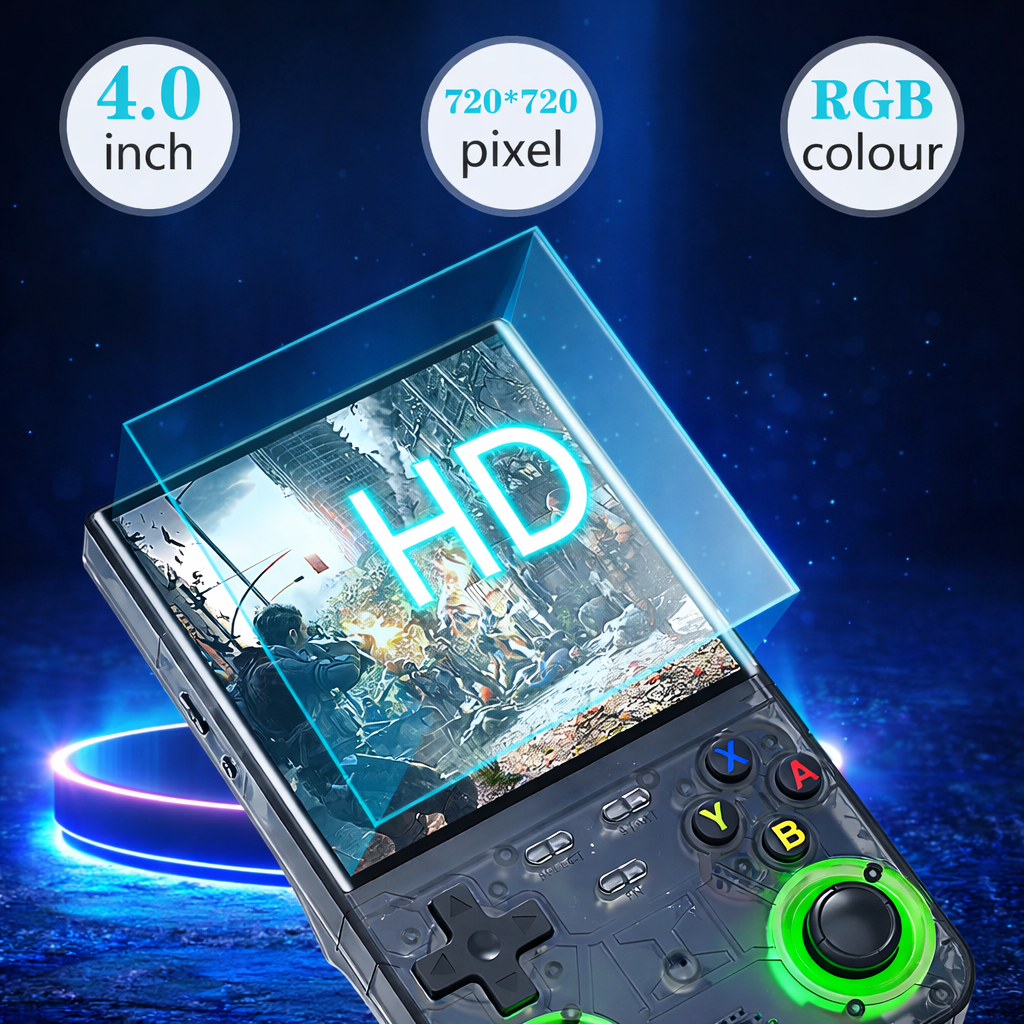 R36 Ultra 2025 Open Source R36S Video Game Console Linux System 4.0 Inch IPS Screen  Portable Pocket Video Player 64G best Games