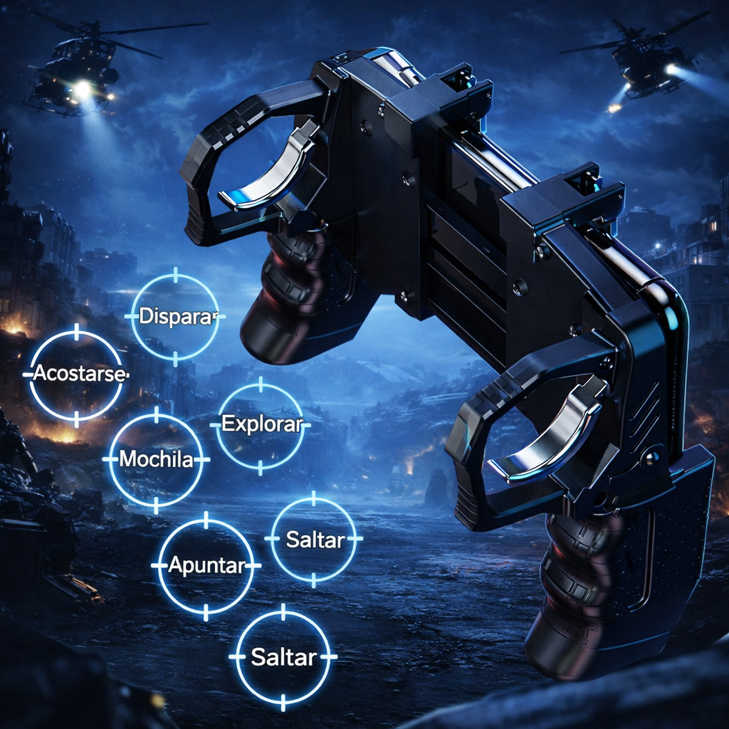 Disparador de Free Fire, controlador COD para teléfono celular, joystick para gamepad, control para Android y iPhone, mando para juegos móviles, mando para smartphones COD.