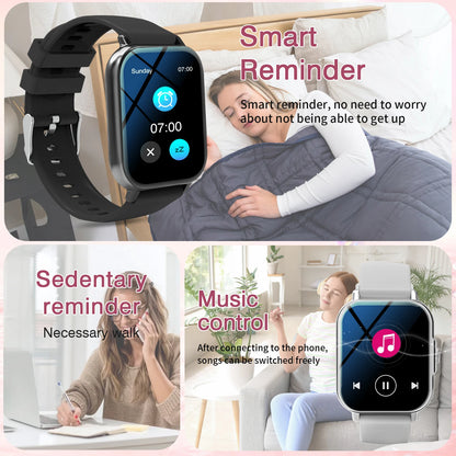 Smart watch, for men and women, wireless calling, fitness tracker, 2.01 inch screen, sports smart watch